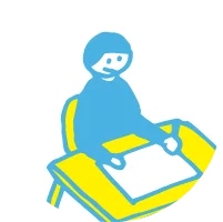 思いやりある協働者のイラスト